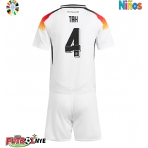 Camiseta Alemania Jonathan Tah #4 Primera Equipación para niños Eurocopa 2024 manga corta (+ pantalones cortos)